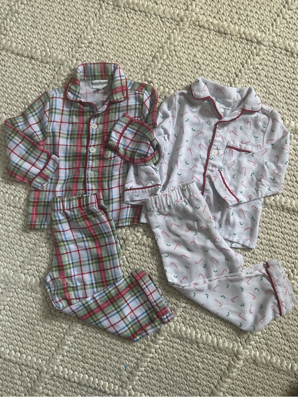 Little English Kids Two-Piece Holiday Pajama Set - Red, Green & White